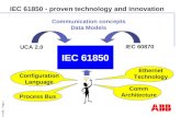 © ABB - Page 1 IEC 61850 - proven technology and innovation IEC 61850 UCA 2.0 IEC 60870 Communication concepts Data Models Ethernet Technology Process.