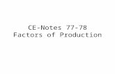 CE-Notes 77-78 Factors of Production. Factors of Production Goal 7.