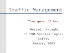Traffic Management Hossein Naraghi CE 590 Special Topics Safety January 2003 Time spent: 13 hrs.