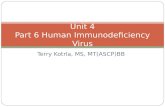 Terry Kotrla, MS, MT(ASCP)BB Unit 4 Part 6 Human Immunodeficiency Virus.