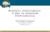 Business Intelligence: A Key to Enhanced Profitability ELFA Annual Convention San Antonio, Texas October 25, 2011.