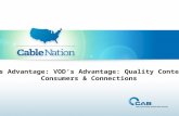 VOD’s Advantage: VOD’s Advantage: Quality Content, Consumers & Connections.