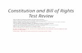 Constitution and Bill of Rights Test Review SSCG3 The student will demonstrate knowledge of the United States Constitution. Explain the main ideas in the.