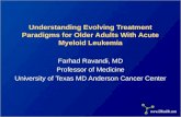 Understanding Evolving Treatment Paradigms for Older Adults With Acute Myeloid Leukemia Farhad Ravandi, MD Professor of Medicine University of Texas MD.