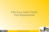 Caterpillar Filters and Fluids Ultra Low Sulfur Diesel Fuel Requirements.