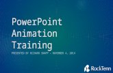 PowerPoint Animation Training PRESENTED BY RICHARD SNAPP – NOVEMBER 4, 2014.