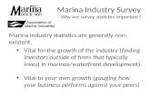 Marina Industry Survey Why are survey statistics important? Marina industry statistics are generally non- existent. Vital for the growth of the industry.