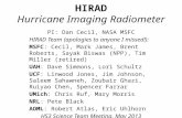 HIRAD Hurricane Imaging Radiometer PI: Dan Cecil, NASA MSFC HIRAD Team (apologies to anyone I missed!): MSFC: Cecil, Mark James, Brent Roberts, Sayak Biswas.
