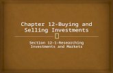 Section 12-1-Researching Investments and Markets.