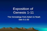 Exposition of Genesis 1-11 The Genealogy from Adam to Noah Gen 5:1-32.