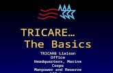 TRICARE… The Basics TRICARE Liaison Office Headquarters, Marine Corps Manpower and Reserve Affairs 1stLt M. M. Hoesing.