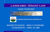 BASIC OVERVIEW CALIFORNIA RURAL LEGAL ASSISTANCE, Inc. RONNETTE RAMOS · MOLLY STAFFORD SACRAMENTO · APRIL 30, 2008 LANDLORD- TENANT LAW.