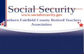 Social Security  Southern Fairfield County Retired Teachers Association.