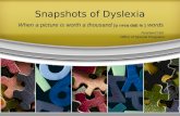Snapshots of Dyslexia When a picture is worth a thousand [u nrea dab le ] words Pearland ISD Office of Special Programs.