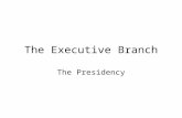 The Executive Branch The Presidency. The Executive Branch: The Presidency Qualifications.