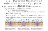 Most molecules must pass through proteins functioning as selective gates –Termed transport systems Proteins may be called permeases, carriers –Membrane-spanning.