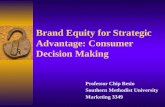 Brand Equity for Strategic Advantage: Consumer Decision Making Professor Chip Besio Southern Methodist University Marketing 3349.