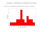 Chapter 5: Variability and Standard (z) Scores How do we quantify the variability of the scores in a sample? 556065707580859095100105110115 0 1 2 3 4 5.