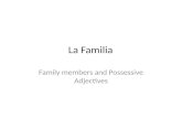 La Familia Family members and Possessive Adjectives.