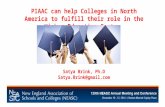 PIAAC can help Colleges in North America to fulfill their role in the Higher Education Sector Satya Brink, Ph.D Satya.Brink@gmail.com.