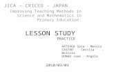 LESSON STUDY PRACTICE JICA – CRICED - JAPAN Improving Teaching Methods in Science and Mathematics in Primary Education. ARTEAGA Sara - Mexico CASTRO Cecilia.