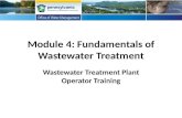 Module 4: Fundamentals of Wastewater Treatment Wastewater Treatment Plant Operator Training.
