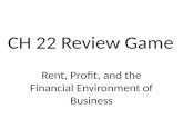 Rent, Profit, and the Financial Environment of Business.
