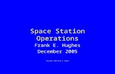 Space Station Operations Frank E. Hughes December 2005 Copyright 2005 Frank E. Hughes.