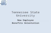Tennessee State University New Employee Benefits Orientation.