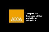 Chapter 15 Business ethics and ethical behaviour.