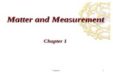 Chapter 11 Matter and Measurement Chapter 1. 2 The Study of Chemistry What is Chemistry? Chemistry is the study of the properties and behavior of matter.