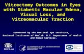 Vitrectomy Outcomes in Eyes with Diabetic Macular Edema, Visual Loss, and Vitreomacular Traction Sponsored by the National Eye Institute, National Institutes.