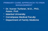 Dr. Nurver Turfaner, M.D., PhD, Assoc. Prof.  Istanbul University  Cerrahpasa Medical Faculty  Department of Family Medicine.