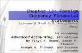 © Pearson Education, Inc. publishing as Prentice Hall13-1 Chapter 13: Foreign Currency Financial Statements by Jeanne M. David, Ph.D., Univ. of Detroit.