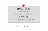 MASS CARE Sheltering Bulk Distribution Feeding Safe and Well Linking June 3-6 2015.