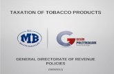 11 TAXATION OF TOBACCO PRODUCTS GENERAL DIRECTORATE OF REVENUE POLICIES (28/08/2012)