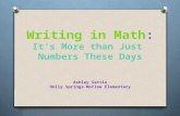 Writing in Math: It’s More than Just Numbers These Days Ashley Settle Holly Springs-Motlow Elementary.