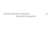 Introduction to Companies & Kinds of Companies. ‘Company’