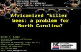 Africanized “killer” bees: a problem for North Carolina? David R. Tarpy Assistant Professor and Extension Apiculturist Department of Entomology, Campus.