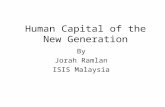 Human Capital of the New Generation By Jorah Ramlan ISIS Malaysia.