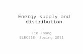 Energy supply and distribution Lin Zhong ELEC518, Spring 2011.