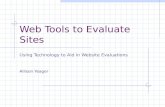 Web Tools to Evaluate Sites Using Technology to Aid in Website Evaluations Allison Yeager.