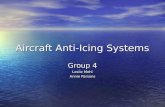 Aircraft Anti-Icing Systems Group 4 Leslie Mehl Annie Parsons.