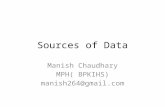 Sources of Data Manish Chaudhary MPH( BPKIHS) manish264@gmail.com.