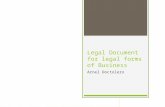 Legal Document for legal forms of Business Arnel Doctolero.