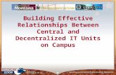 Building Effective Relationships Between Central and Decentralized IT Units on Campus.