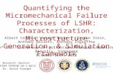 Quantifying the Micromechanical Failure Processes of LSHR: Characterization, Microstructure Generation, & Simulation Framework Research Sponsor AFOSR FA9550-10-1-0213.