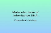 Molecular base of Inheritance DNA Premedical - biology.
