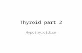Thyroid part 2 Hypothyroidism. Definition  TH Pathophysiology Primary hypothyroidism – Thyroid fails to produce enough TH Secondary Hypothyroidism –