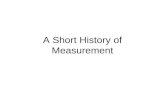 A Short History of Measurement. Cubit Cubit was used by Egyptians for building pyramids (2750 B.C.) Mean error in length of sides of Khufu Pyramid at.
